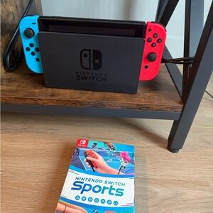 Nintendo Switch Console with Vibrant Red and Blue Joy-Con